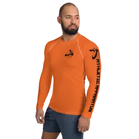 Athletic Apparatus Orange Black Logo White stitch Men's Rash Guard