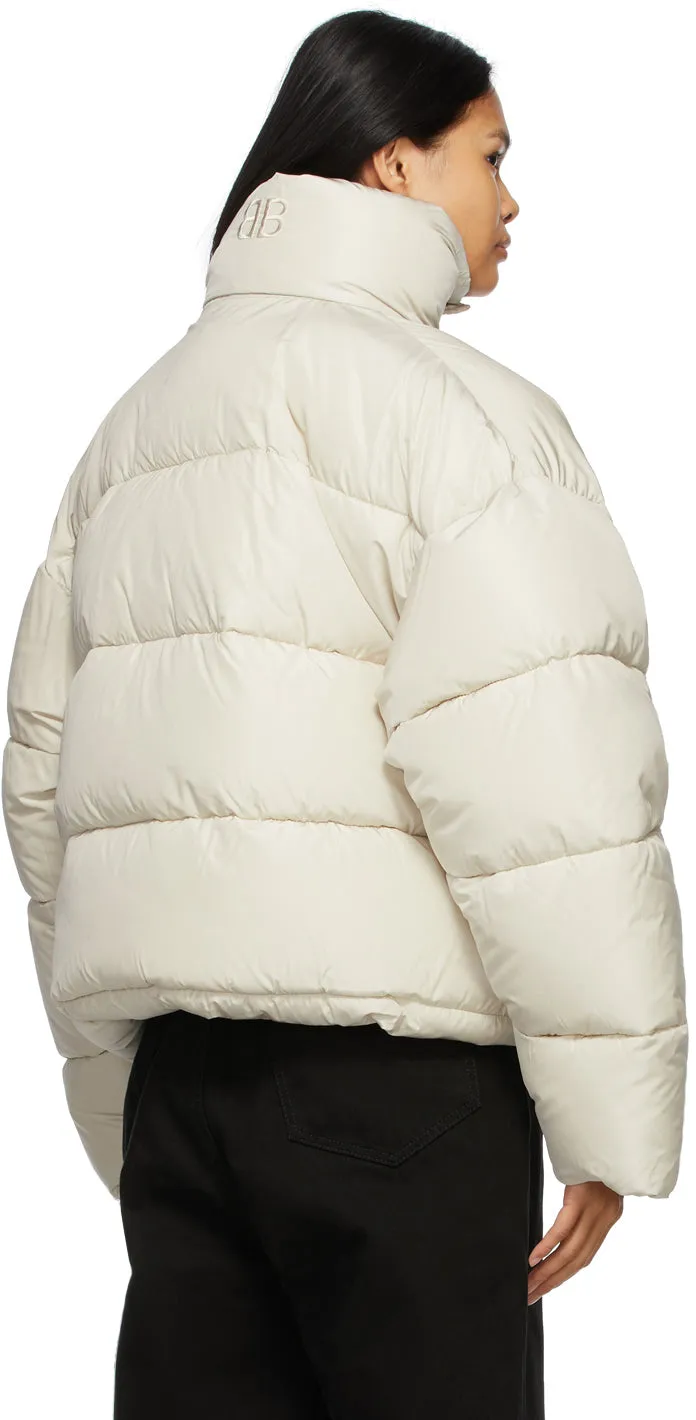 Balenciaga Beige BB Puffer Jacket