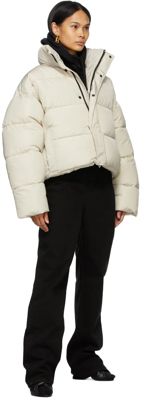 Balenciaga Beige BB Puffer Jacket