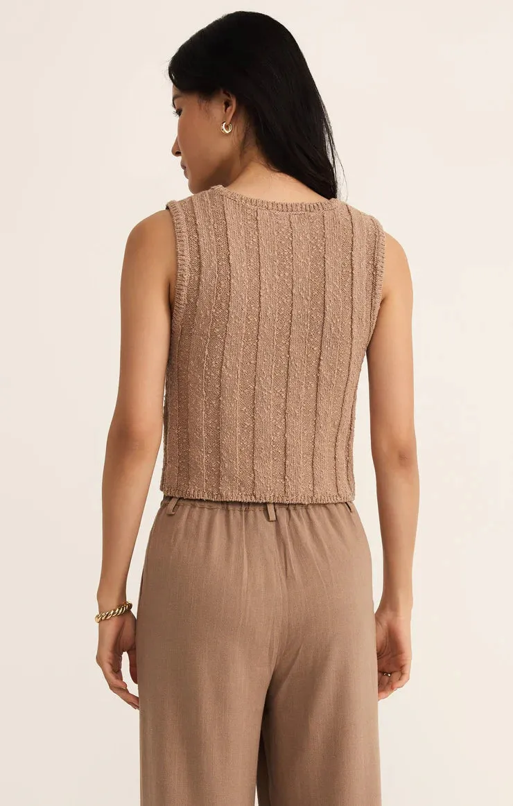 Calan Sweater Tank-Iced Coffee