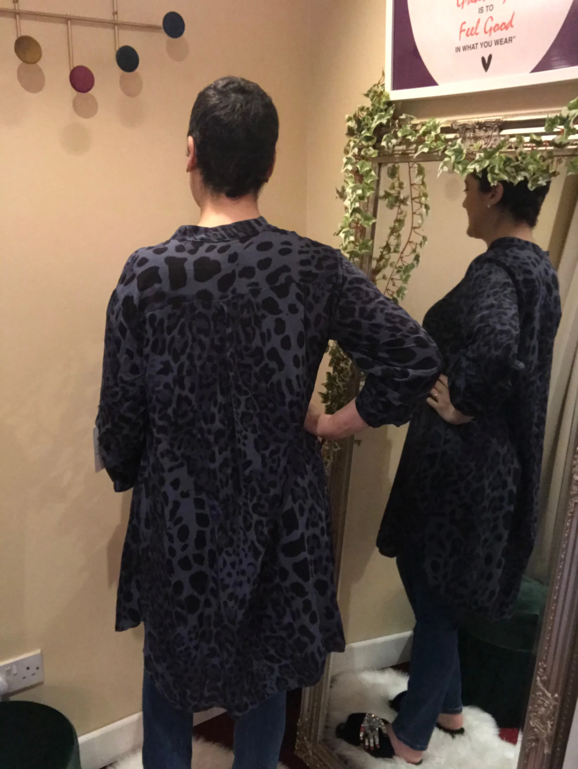 Cameron Blue Animal Print Shirt Dress