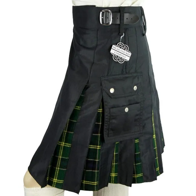 Cargo Kilts - Tartan Combo Utility Kilt: US Army