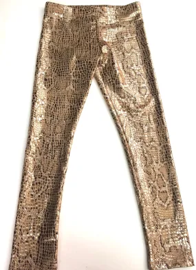 Copper Snakeskin Legging