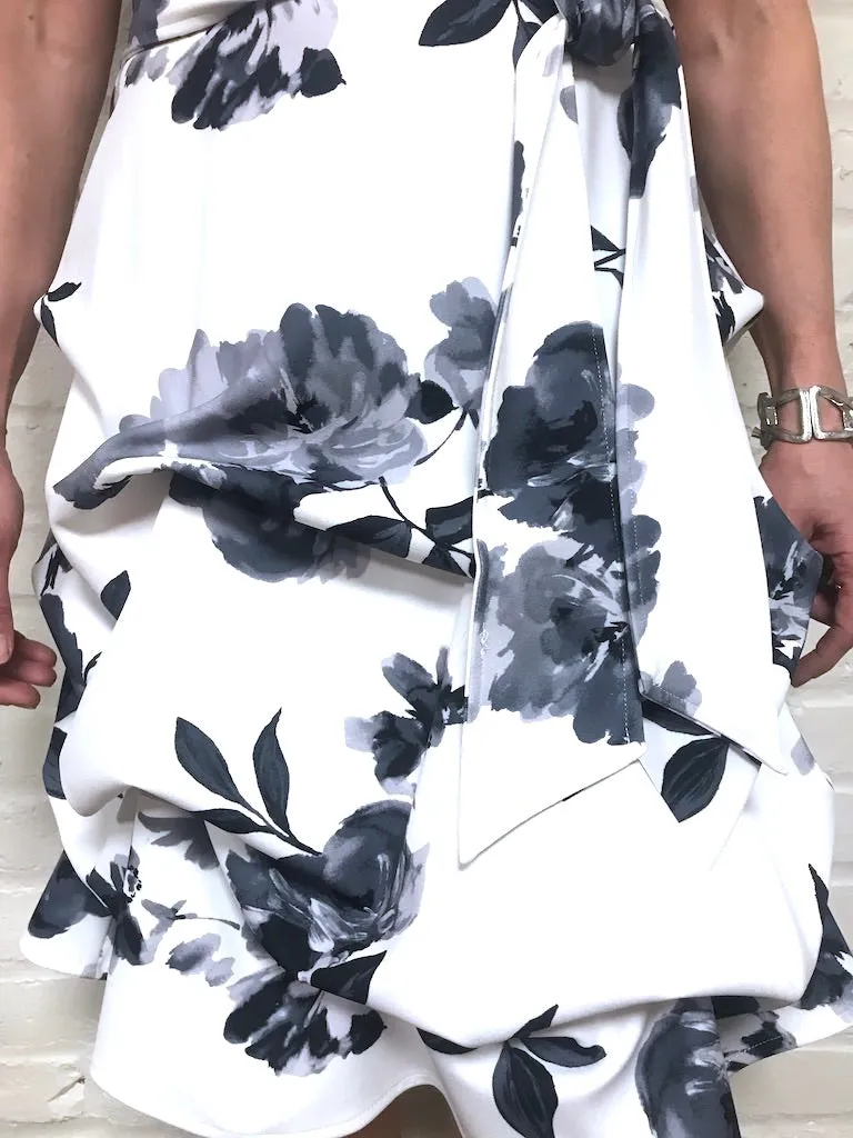 Cowl Floral Dress