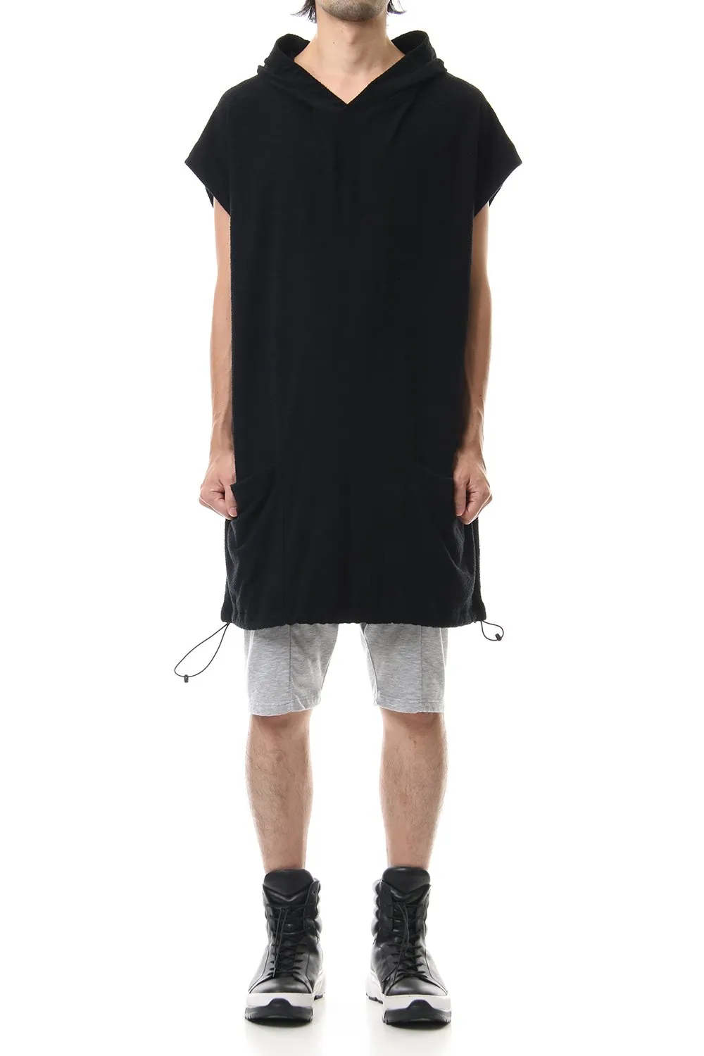 DROP VEST HOODIE Black