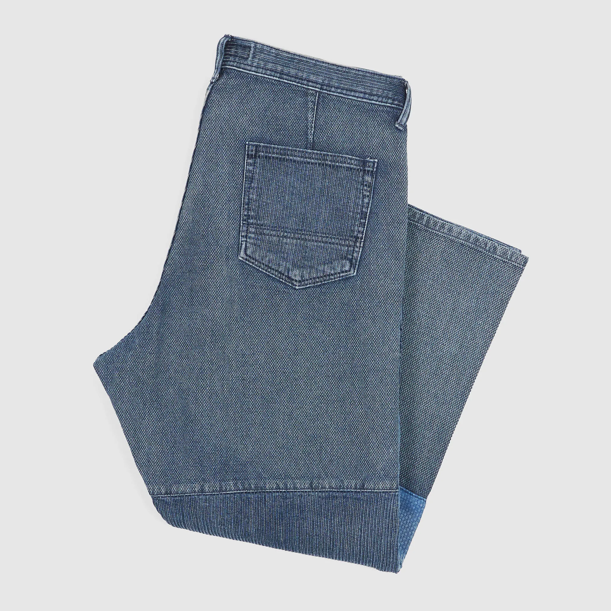 FDMTL Boro Indigo Three Year Wash Patchwork Chino Pants