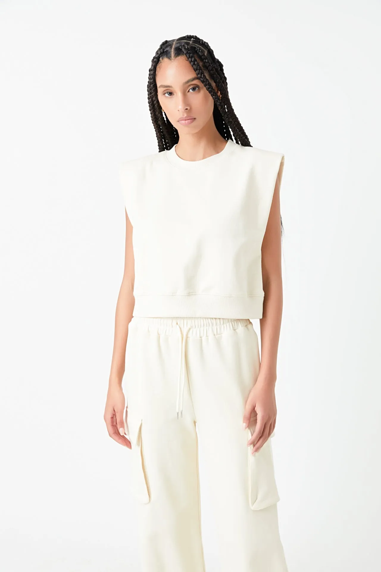 Flap Pocket Wide Sweatpants