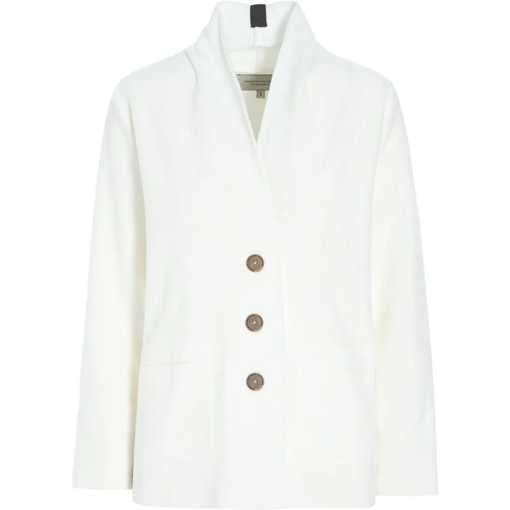 Fleece Short Cardigan - Henriette Steffensen - Off White - 7168W