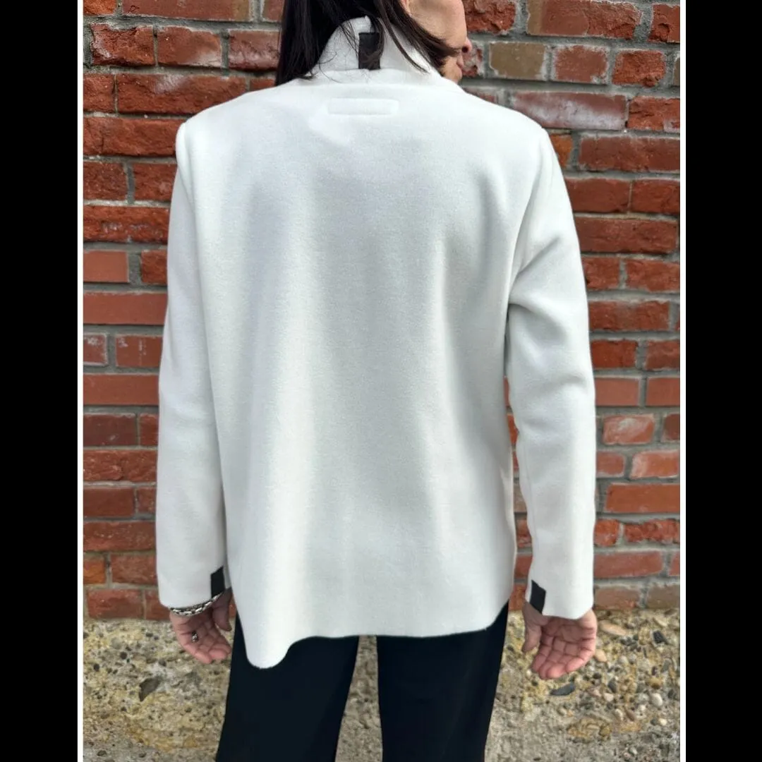 Fleece Short Cardigan - Henriette Steffensen - Off White - 7168W