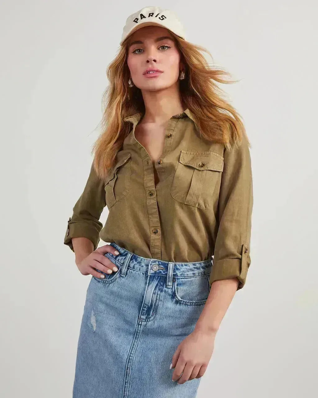 Formal Work Denim shirts for women Leisure Lapel Single Breasted Women's Long Sleeve Denim Shirt Women button down shirts