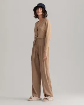 Gant Apparel Womens HW PLEATED FLUID CHINO 256/HAZELWOOD BEIGE