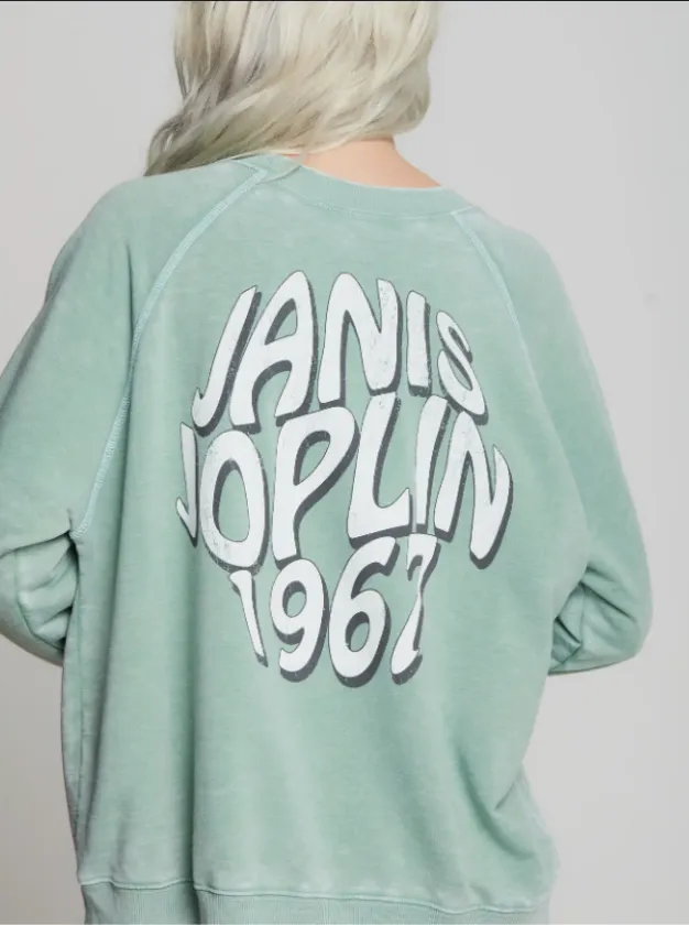 JANIS JOPLIN DOWN ON ME 1971 GRAPHIC SWEATSHIRT...SOFT!