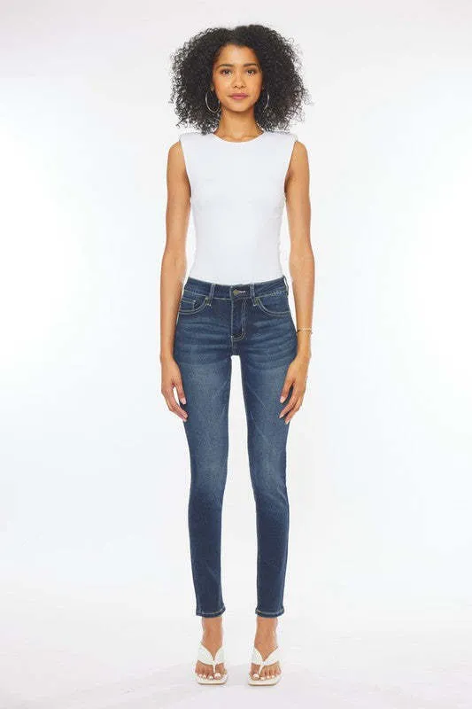 Kancan Mid-Rise Dark Wash Jeans