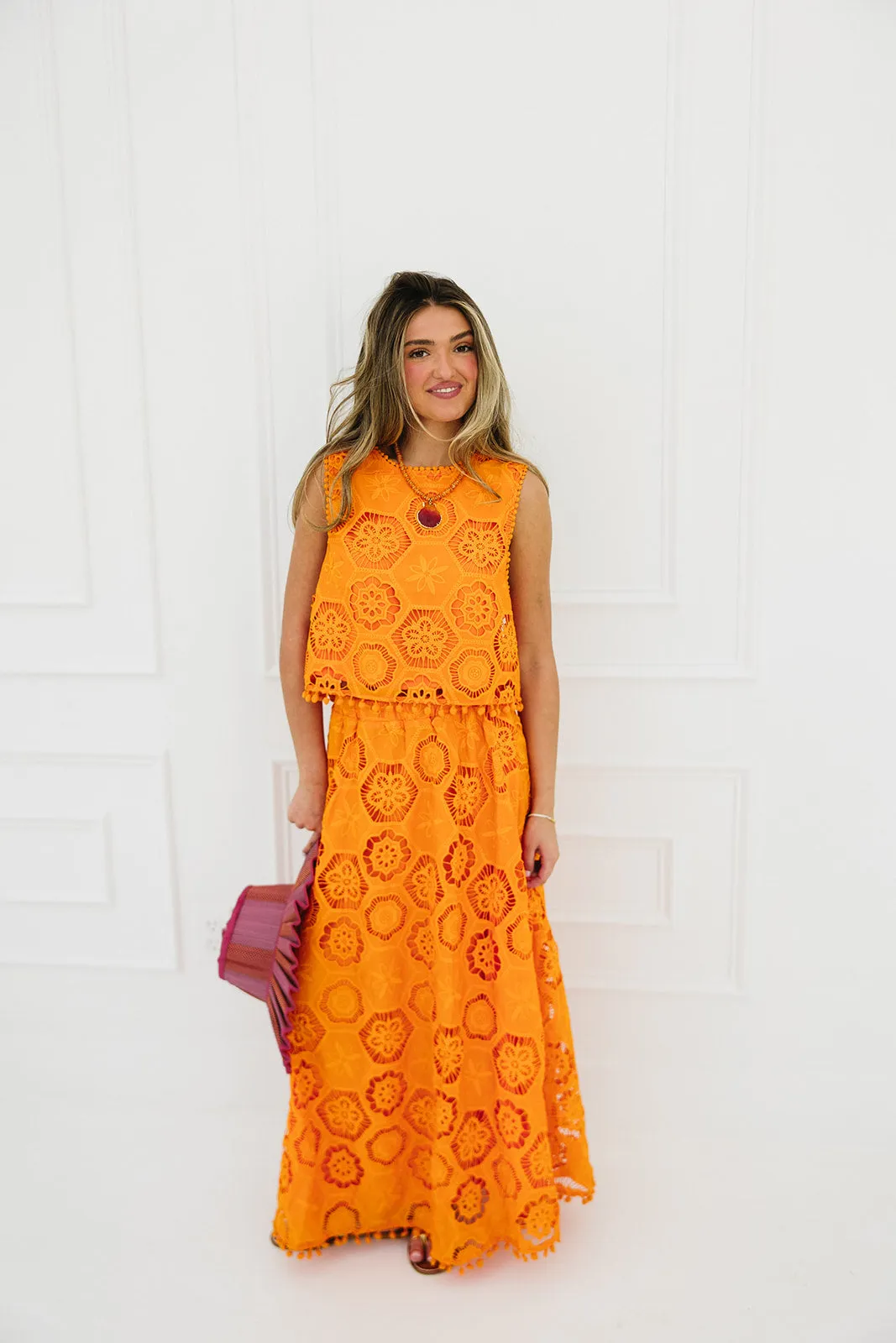 Last Call Maxi Skirt - Orange