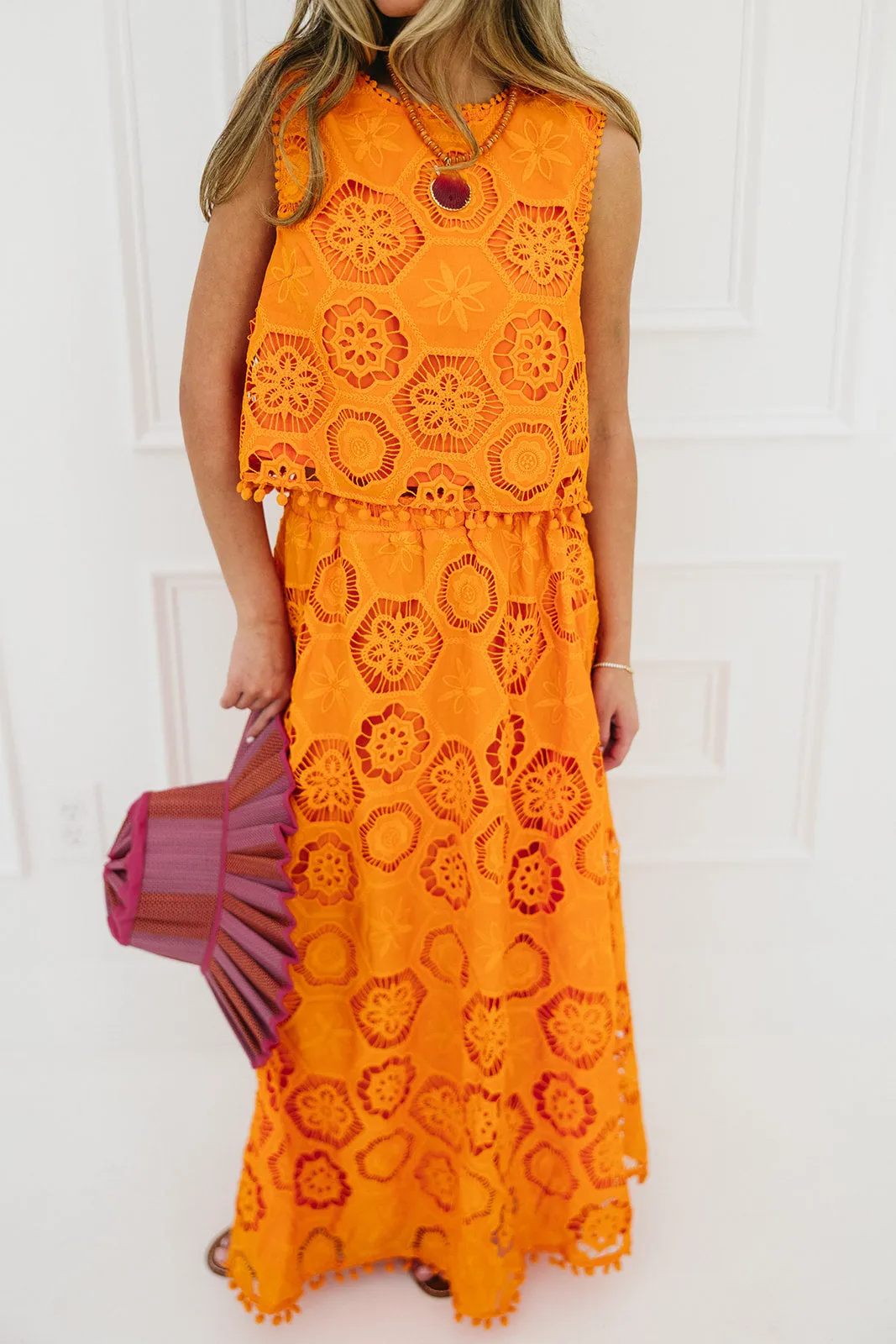 Last Call Maxi Skirt - Orange