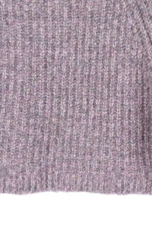Lilou Melange Multicolor Round Neck Long Sleeves Sweater Top