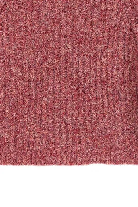 Lilou Melange Multicolor Round Neck Long Sleeves Sweater Top