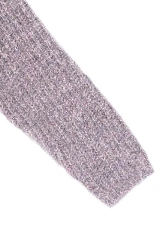 Lilou Melange Multicolor Round Neck Long Sleeves Sweater Top
