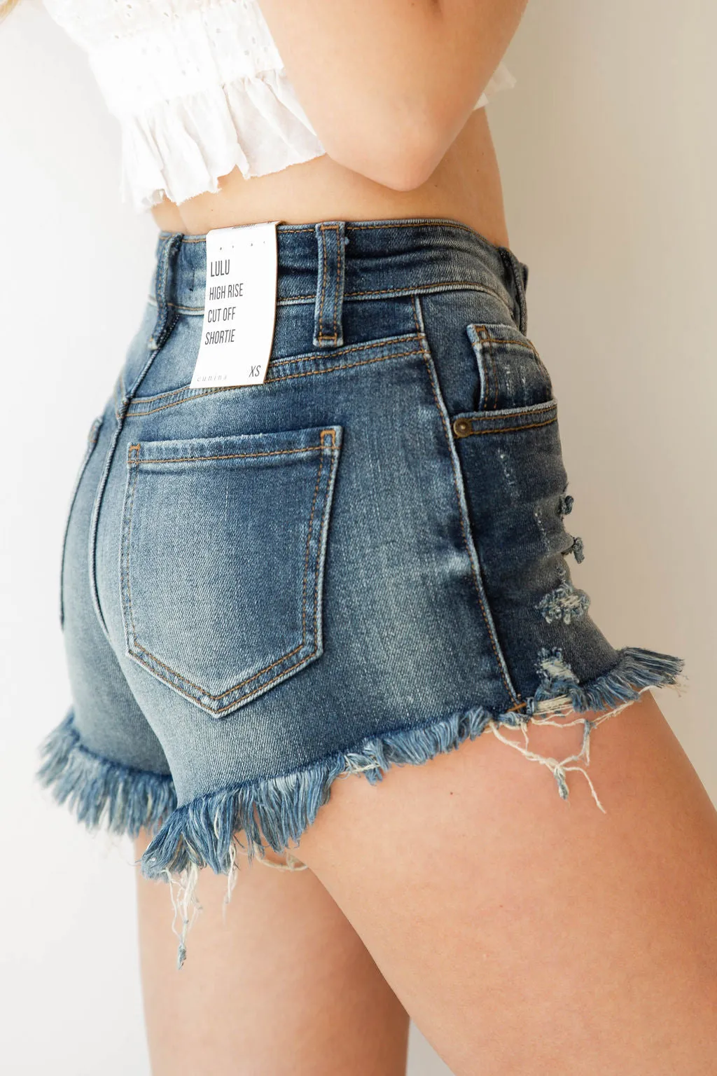 Lulu high rise cut offs