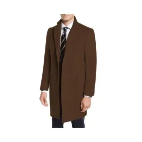 Mens Brown Peacoat - Brown Pea Coat Mens Brown Peacoat Slim Fit - Fitted Wool Peacoat - Slim Cut