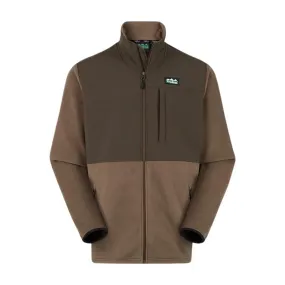 Men's Hybrid Jacket Fleece in Bark/Light Bark