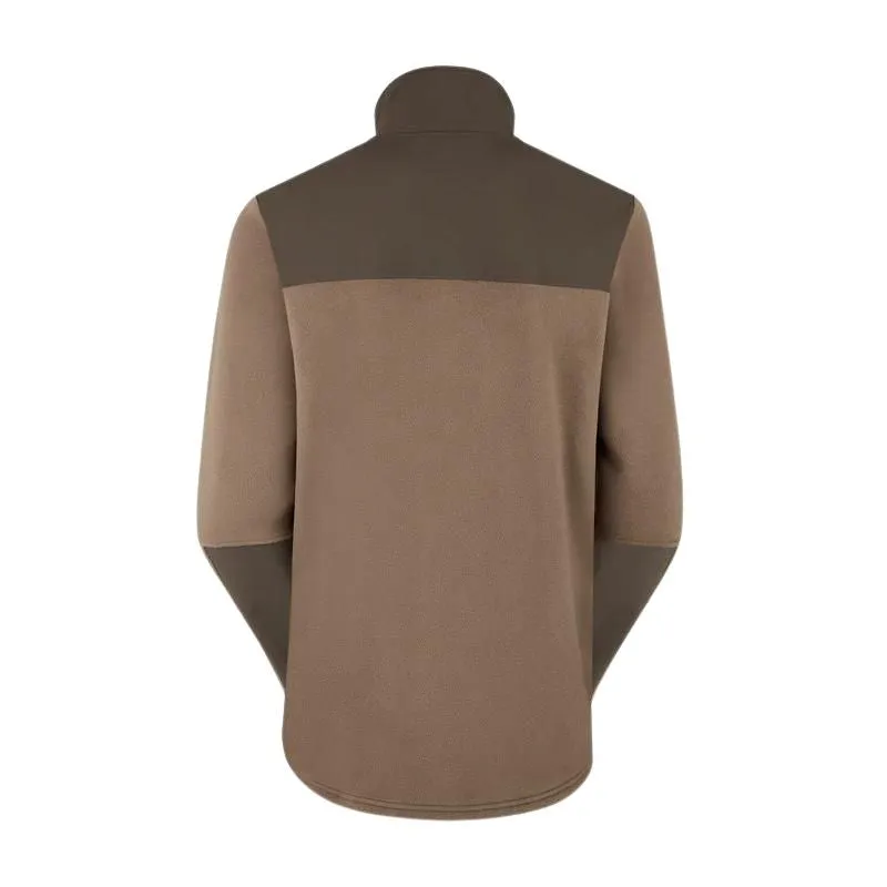 Men's Hybrid Jacket Fleece in Bark/Light Bark