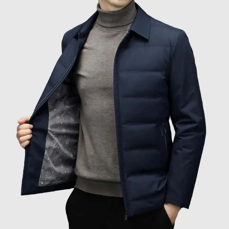 Men's Lightweight Puffer Jacket with Side Pockets