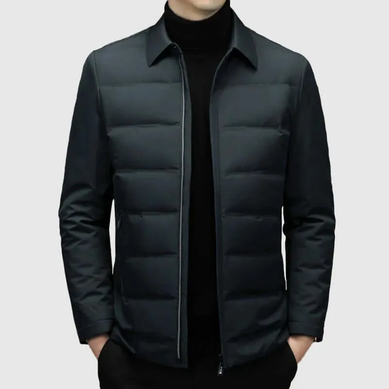 Men's Lightweight Puffer Jacket with Side Pockets