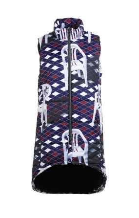 MONT BLANC long puffer vest 'chairs'