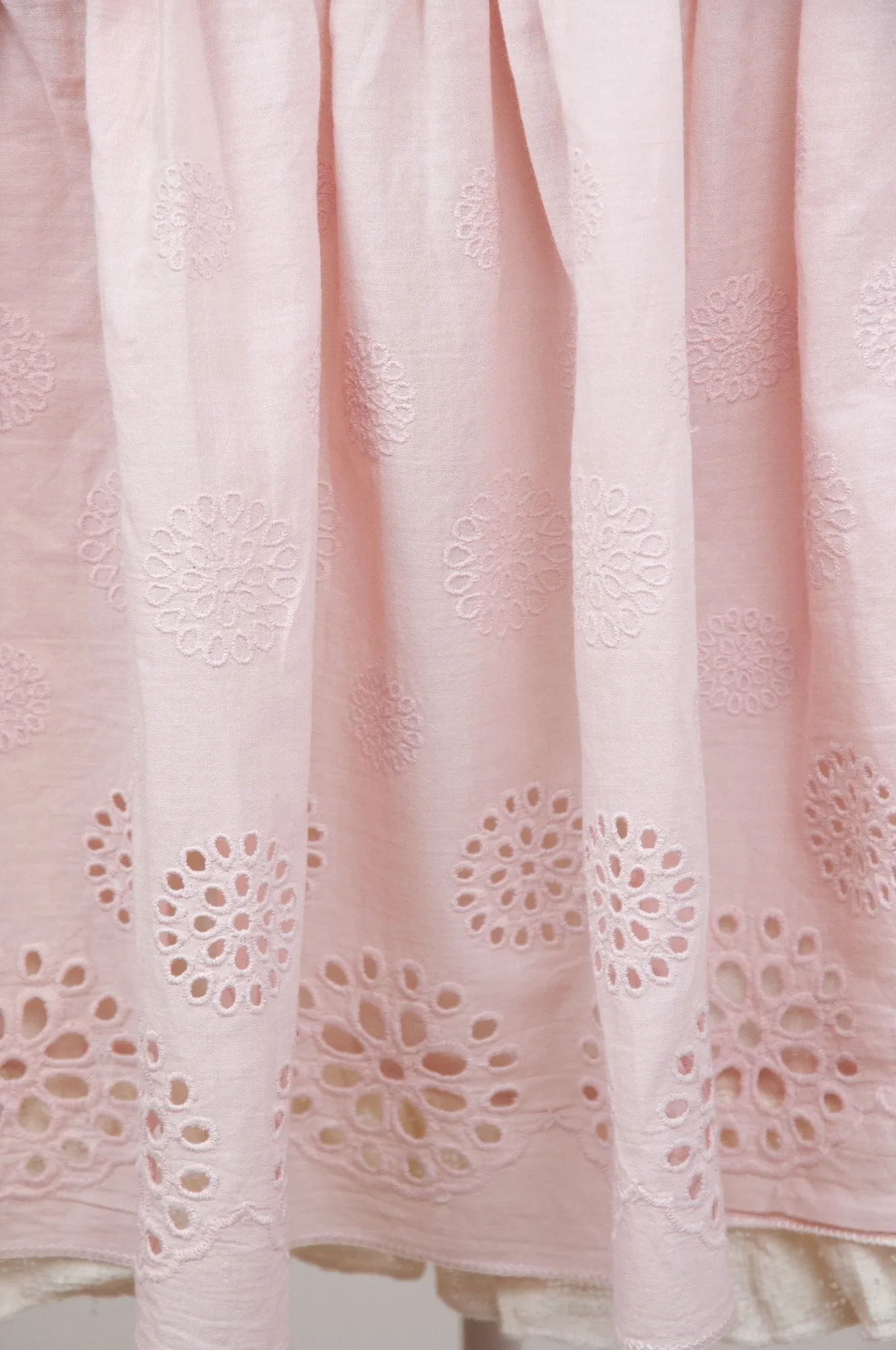 Old rose layered lace skirt