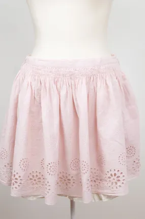 Old rose layered lace skirt
