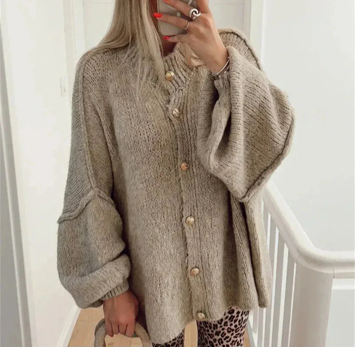 Oversized Gebreid Vest