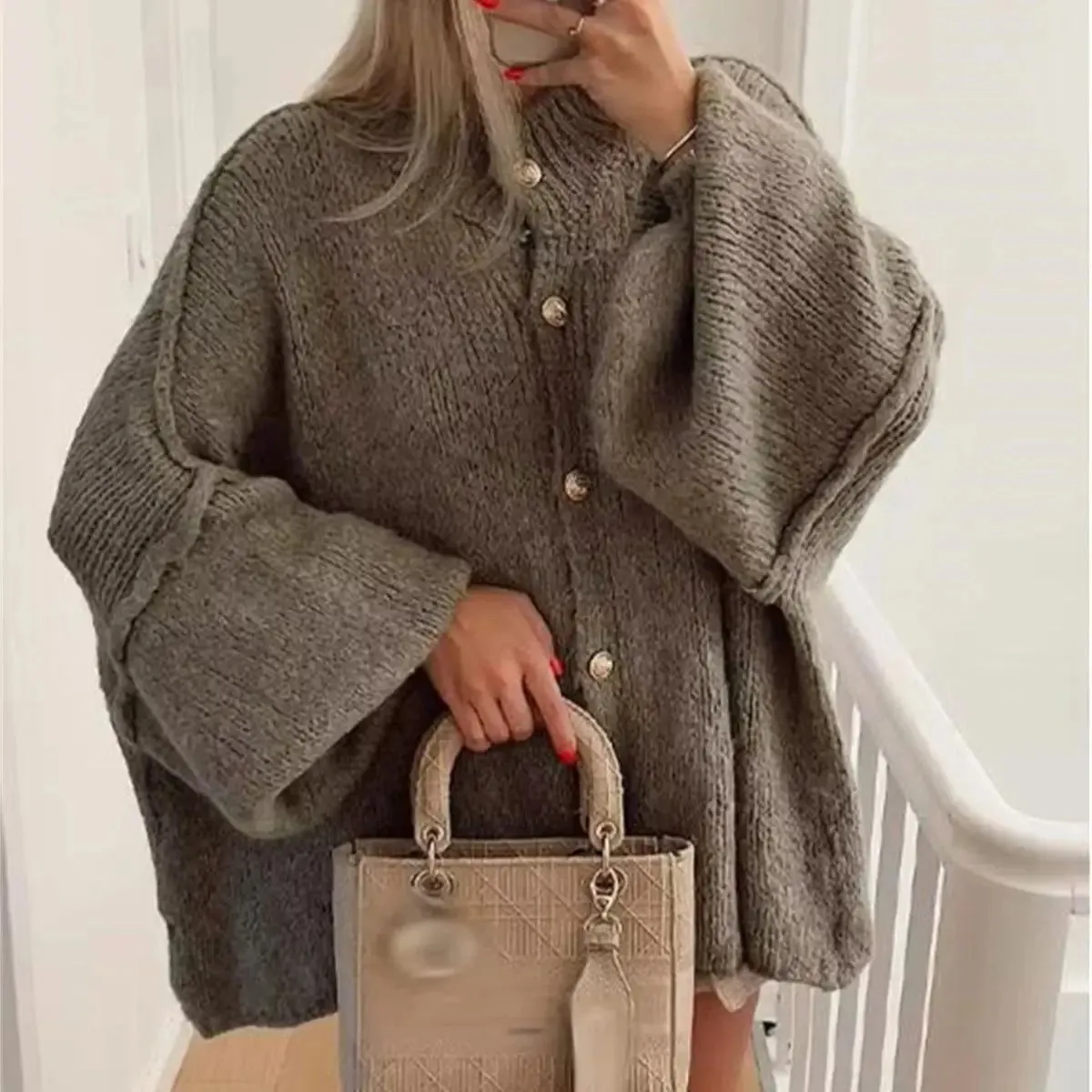Oversized Gebreid Vest