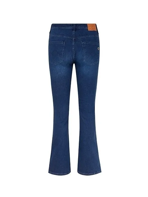 PLEASE CHINO FLARE ROMA BLU DENIM