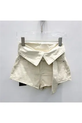 PM0189 High Rise Denim Shorts