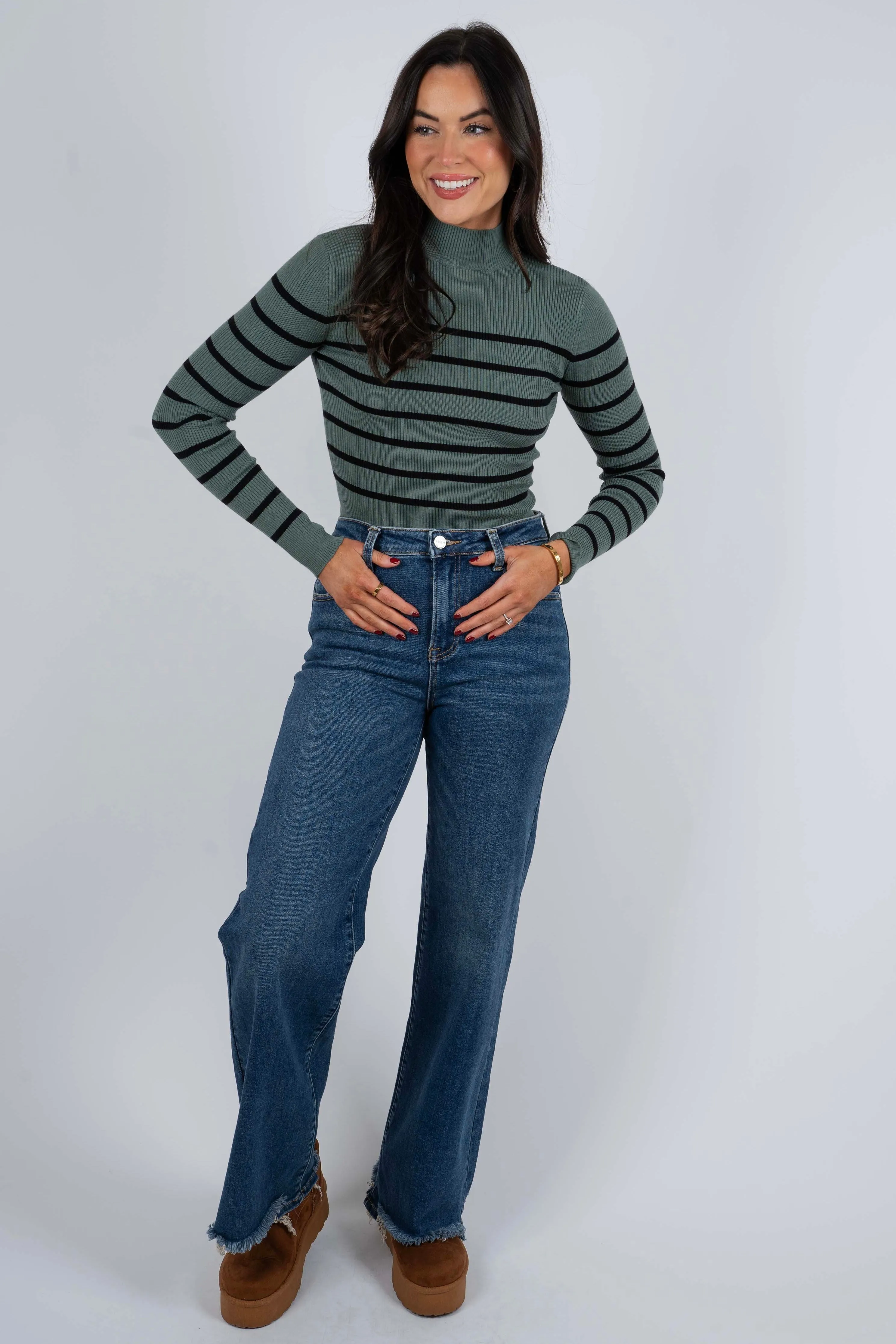 Risen Poppy High Rise Wide Leg Jeans