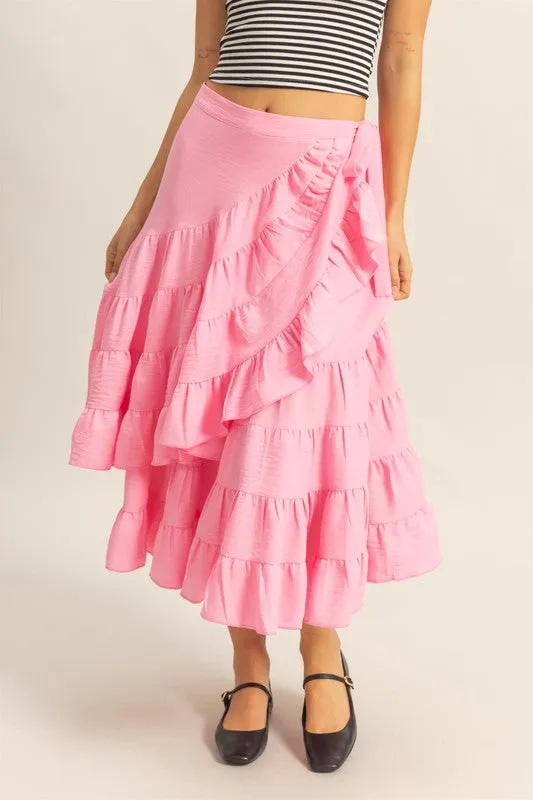 Ruffled Tiered High Waist Skirt
