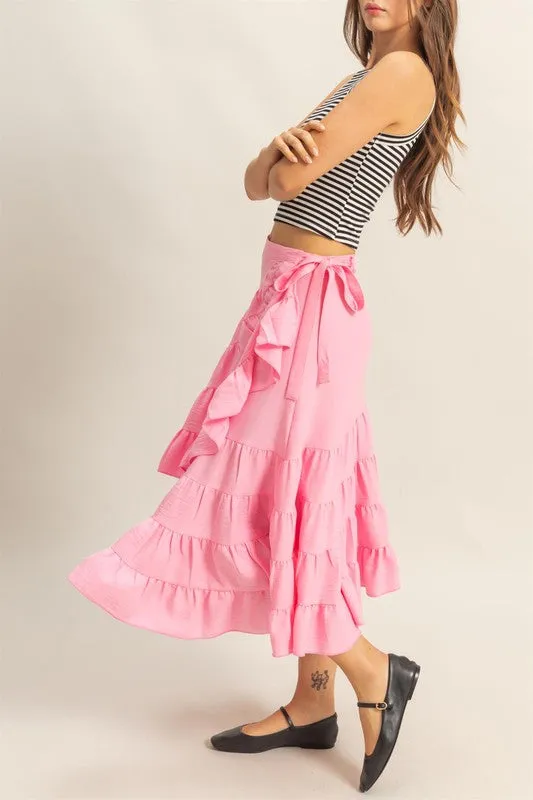 Ruffled Tiered High Waist Skirt