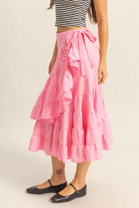 Ruffled Tiered High Waist Skirt