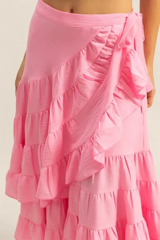 Ruffled Tiered High Waist Skirt