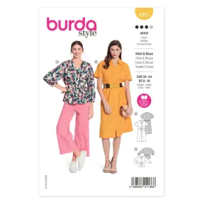 Semi-fitted Shirt Dress and Shirt Sewing Pattern - Burda Style 5921