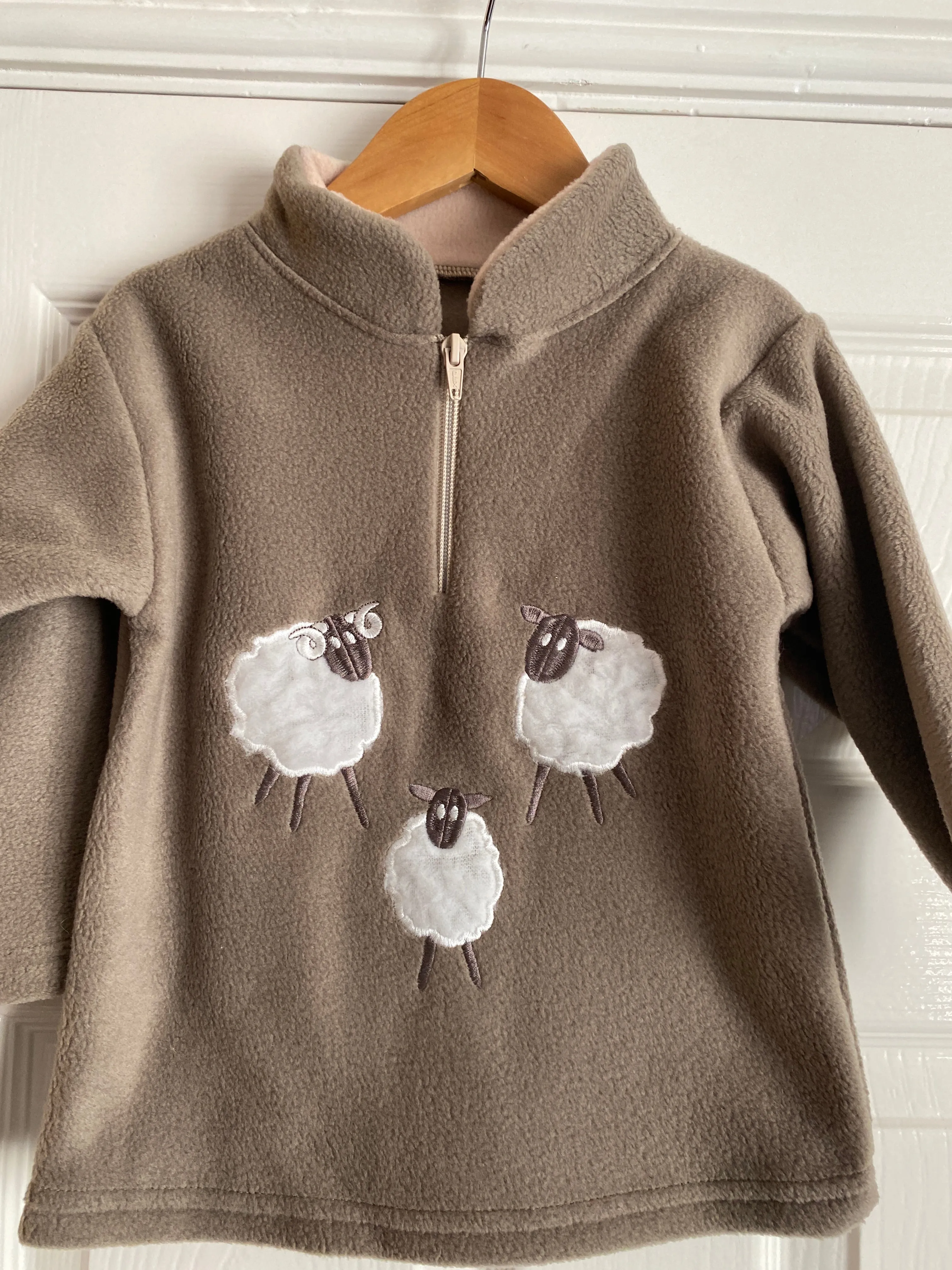 Sheep Unisex Kids Appliqué Over Fleece / Tunic