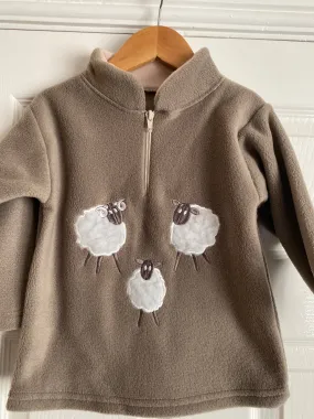 Sheep Unisex Kids Appliqué Over Fleece / Tunic