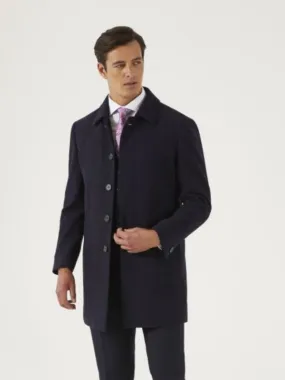 Skopes Navy Wool Blend Overcoat