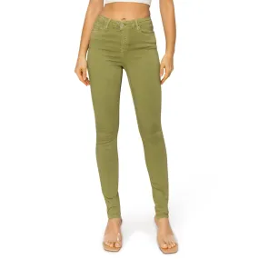Soft Stretchy High Rise The Everyday Skinny Jeans - Wasabi