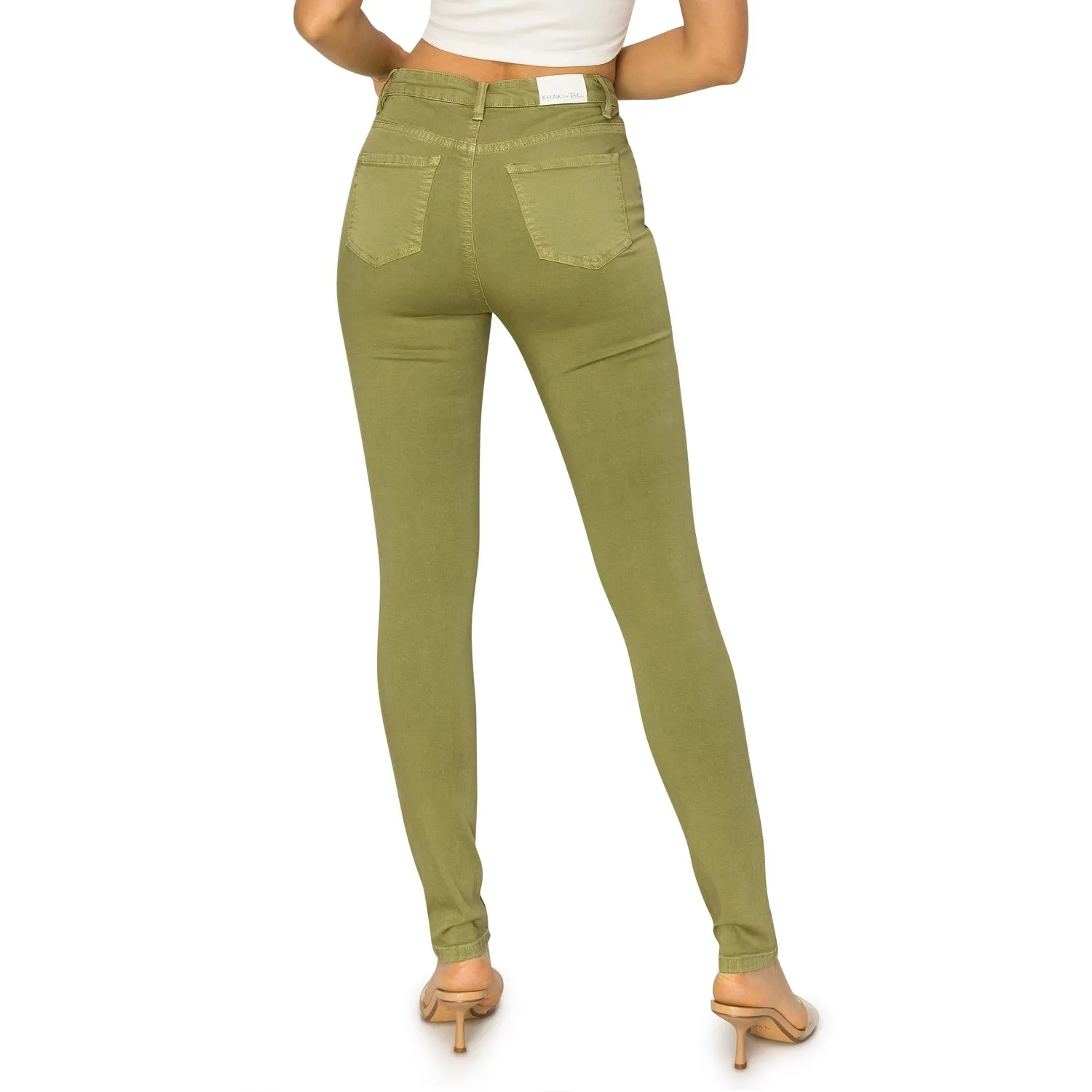 Soft Stretchy High Rise The Everyday Skinny Jeans - Wasabi