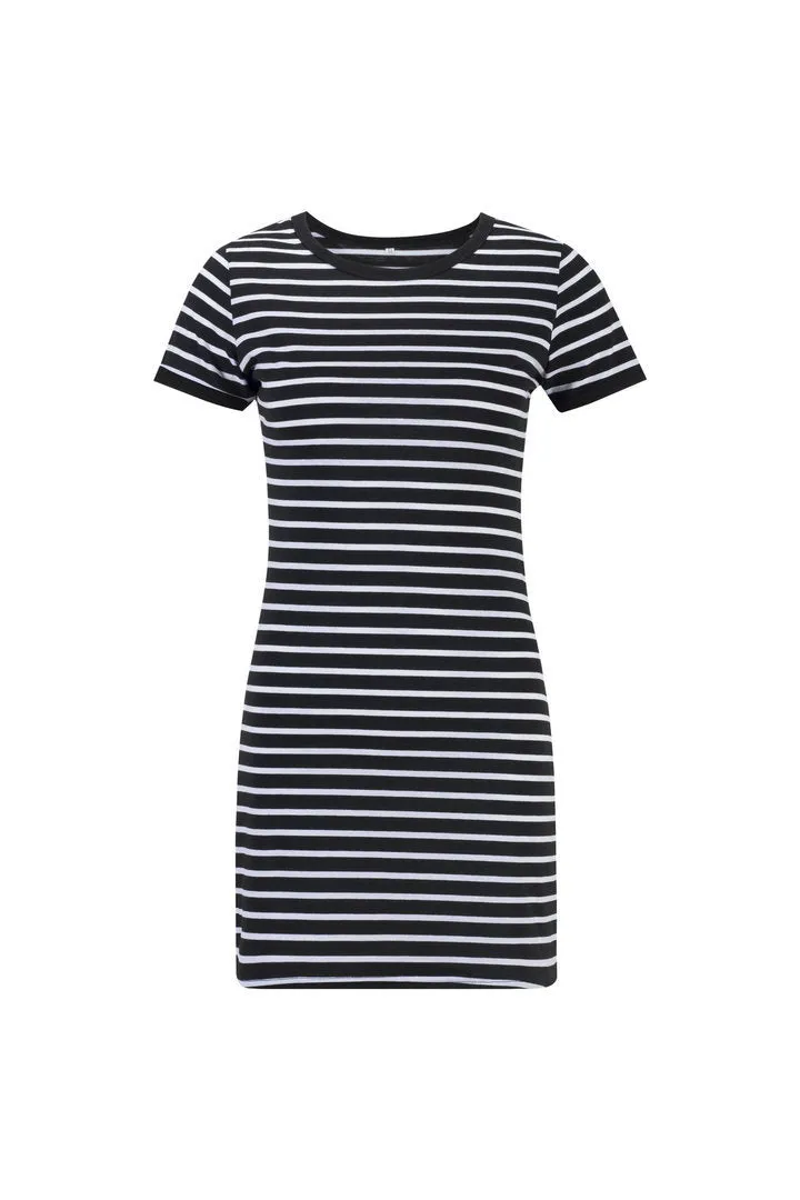 Summer Casual Striped O-neck Short-sleeved Dress