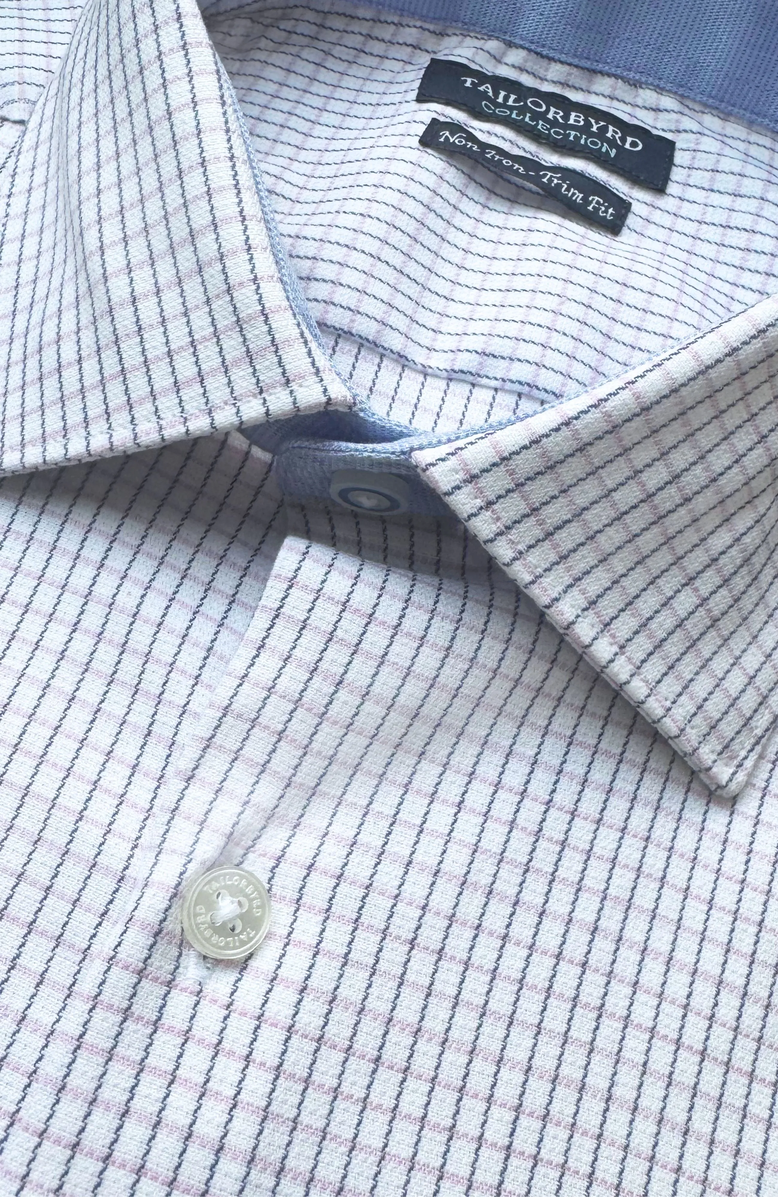 White Mini Plaid Dress Shirt
