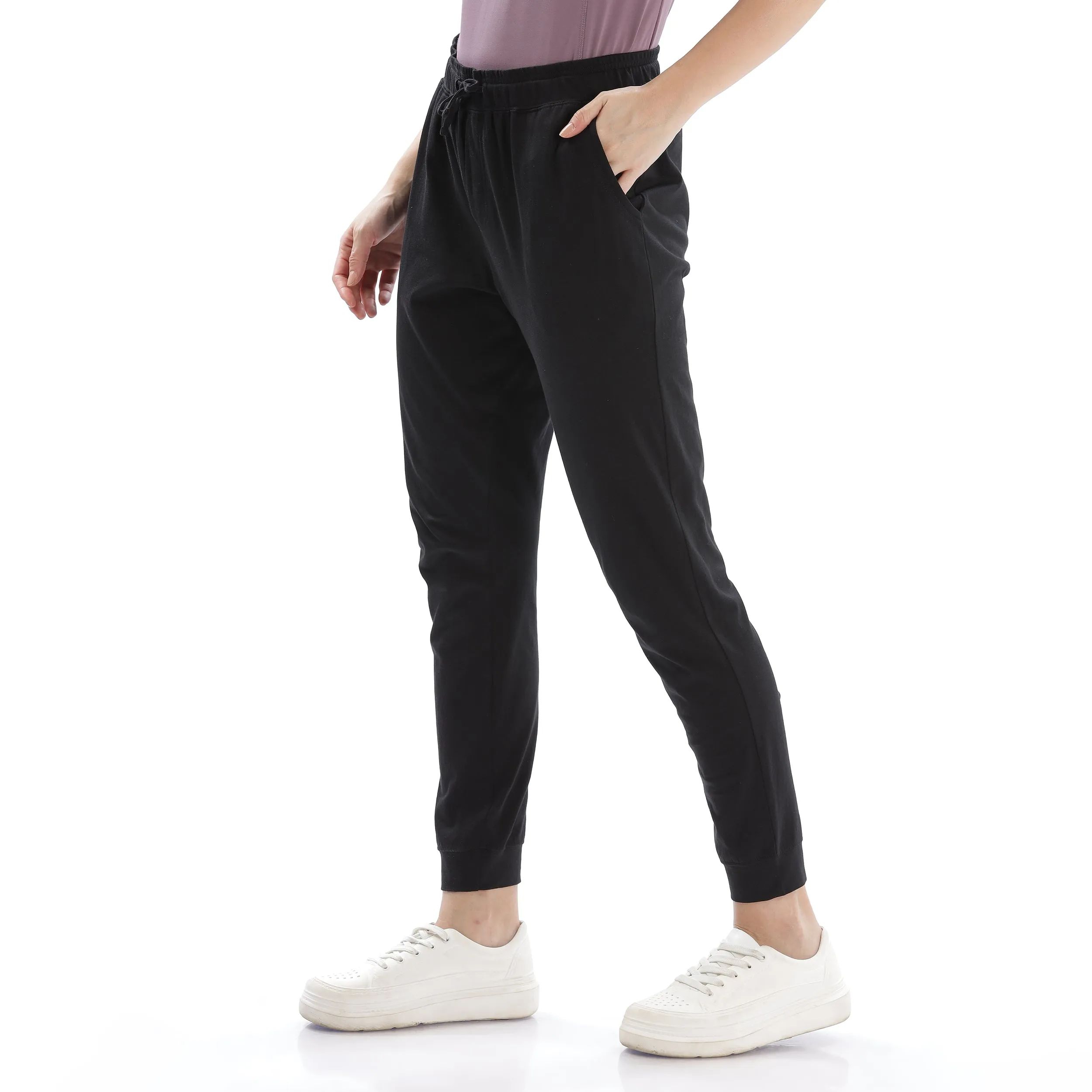 Women Organic Cotton Joggers Pant With Side Pockets and  Adjustable Waist