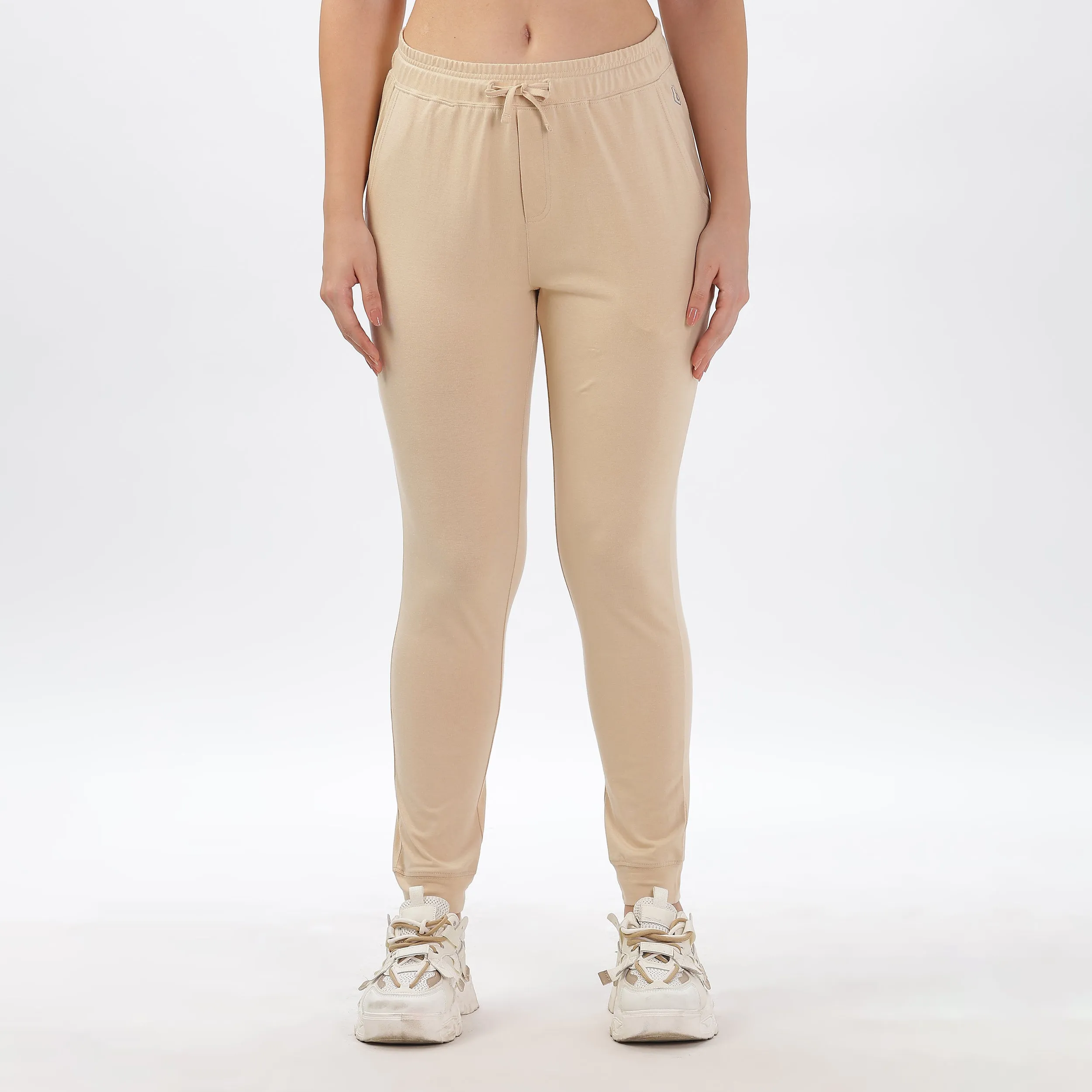 Women Organic Cotton Joggers Pant With Side Pockets and  Adjustable Waist